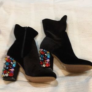 Boots never worn. Jeweled heel